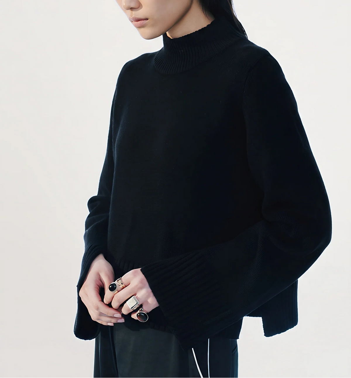 Saint Art Hadley Cashmere Blend Funnel Neck Sweater