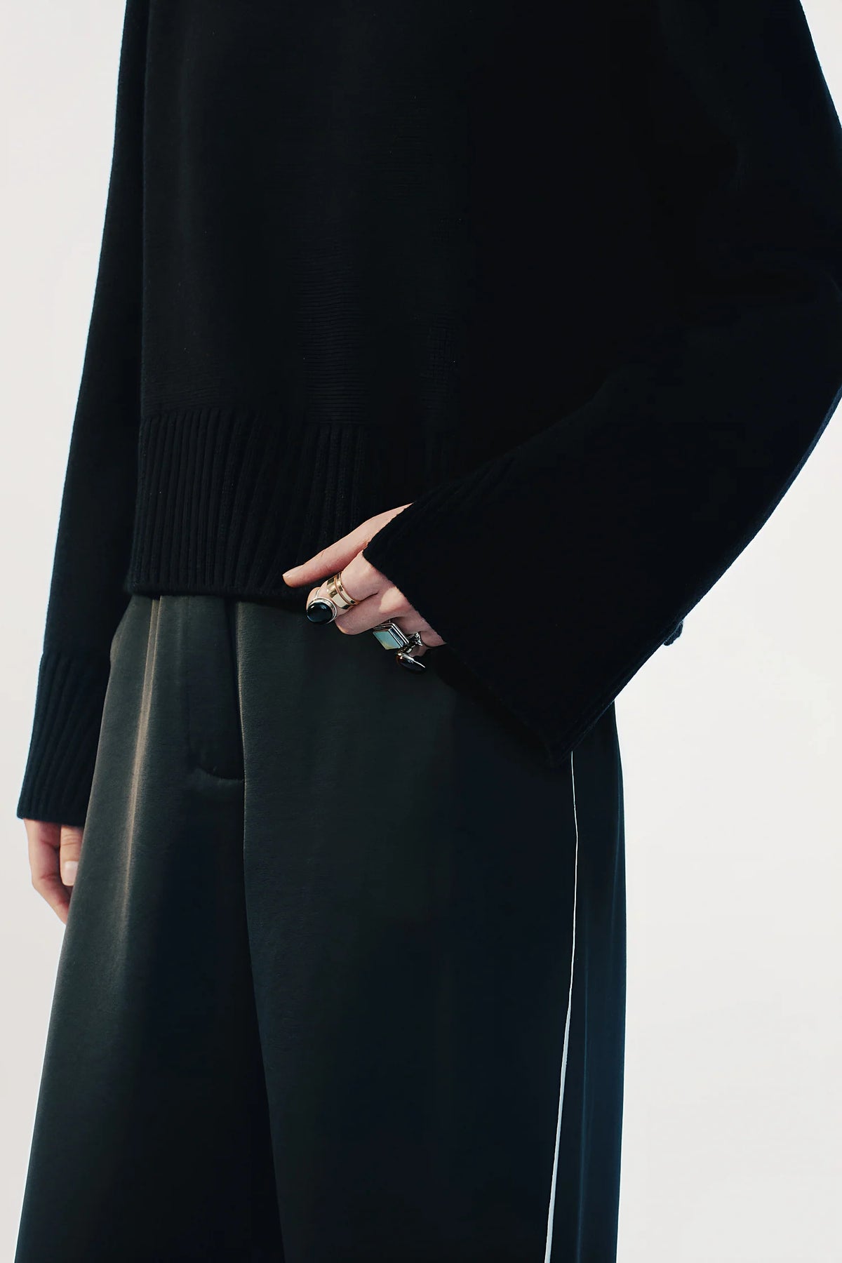 Saint Art Hadley Cashmere Blend Funnel Neck Sweater