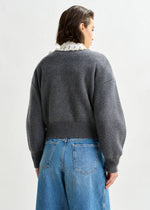 Essentiel Ideas Knit Cardigan With Pearls