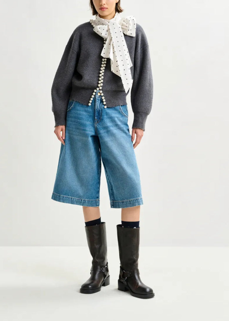 Essentiel Ideas Knit Cardigan With Pearls