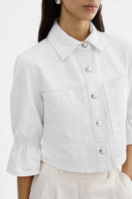 Lamarque Carolina D Denim Ruffle Sleeve Jacket