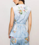 Ranna Gill Rafia Belted Waist Coat
