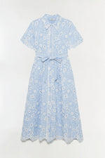 Simkhai Audria Belted Linen Midi Dress