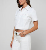 Lagence Kirstie S/S Crop Denim Shirt Jacket