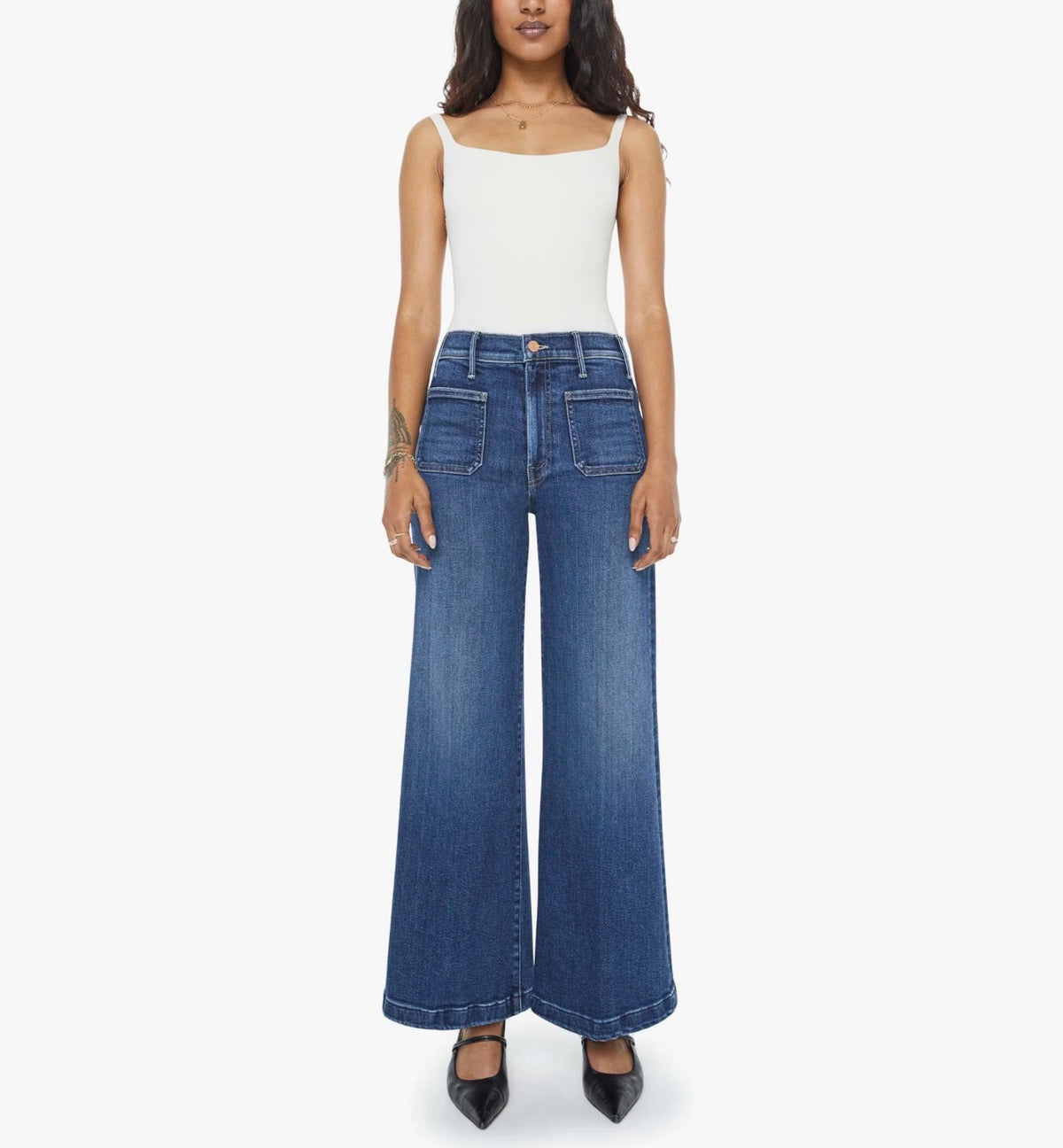 Mother Lil Hustler Roller Patch Skimp Jeans