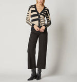 Kokun Stripe Mixed Cardigan