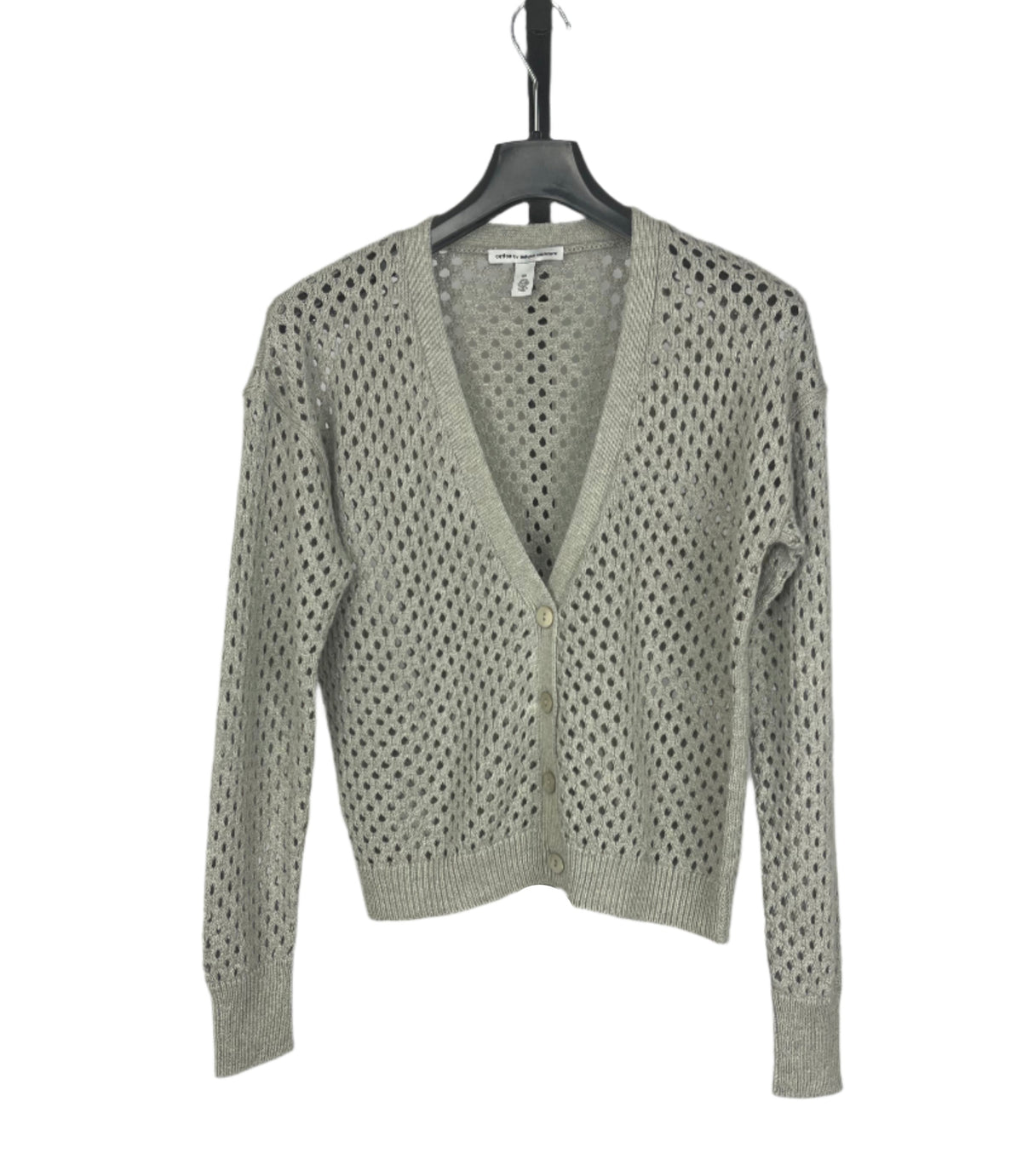 Autumn Cashmere Solid Mesh Cardigan