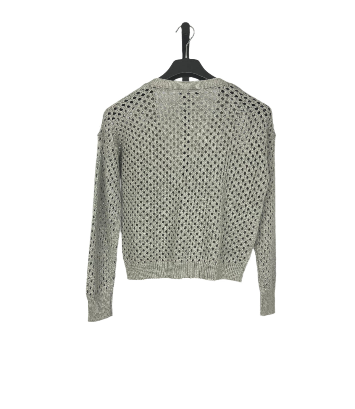 Autumn Cashmere Solid Mesh Cardigan