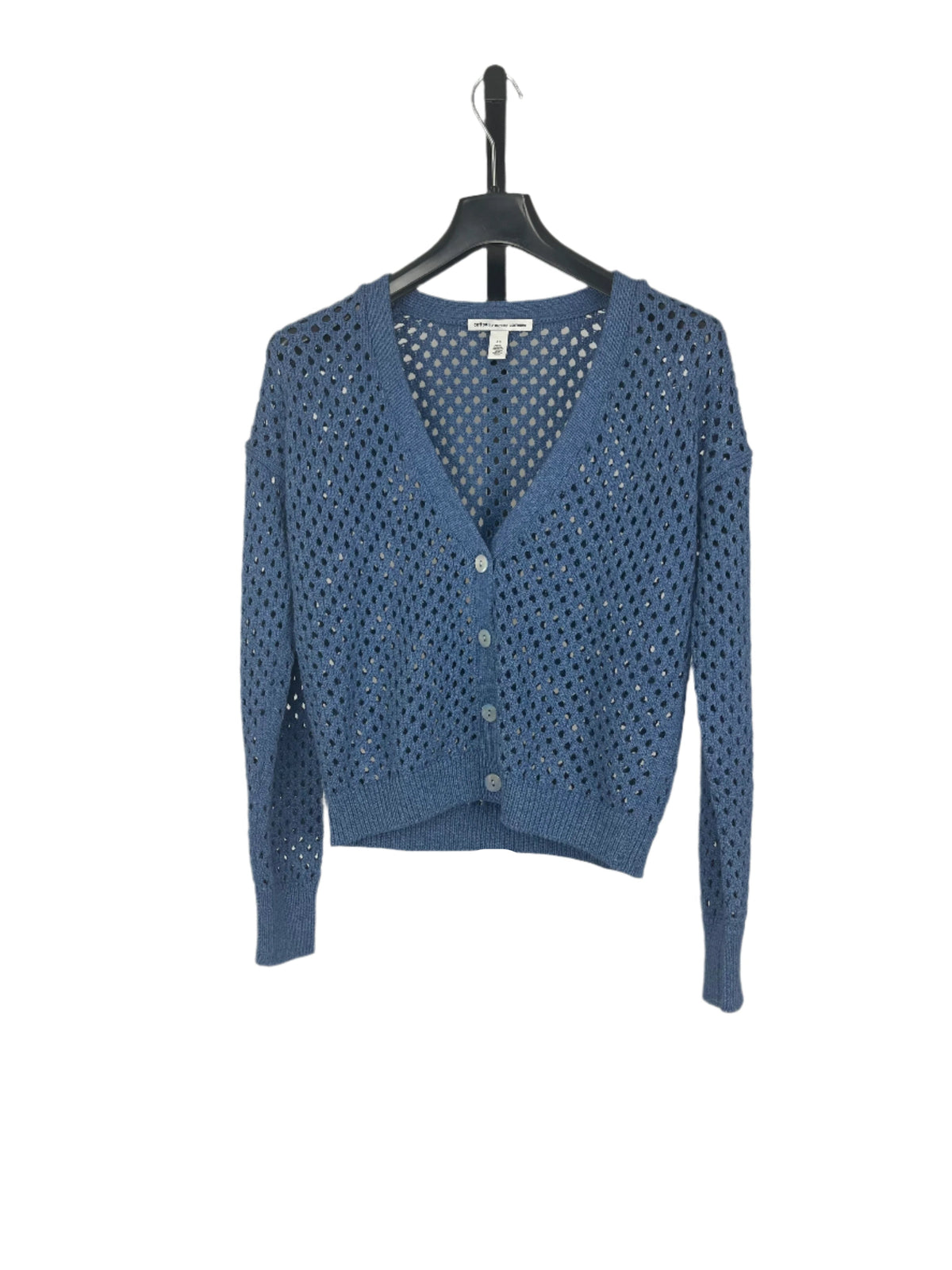 Autumn Cashmere Solid Mesh Cardigan