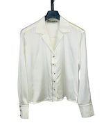 Go Silk Go Top Notch Metal Blouse