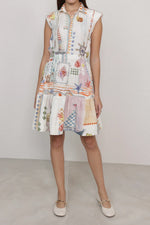 Ranna Gill Eloria Sleeveless Tier Mini Dress