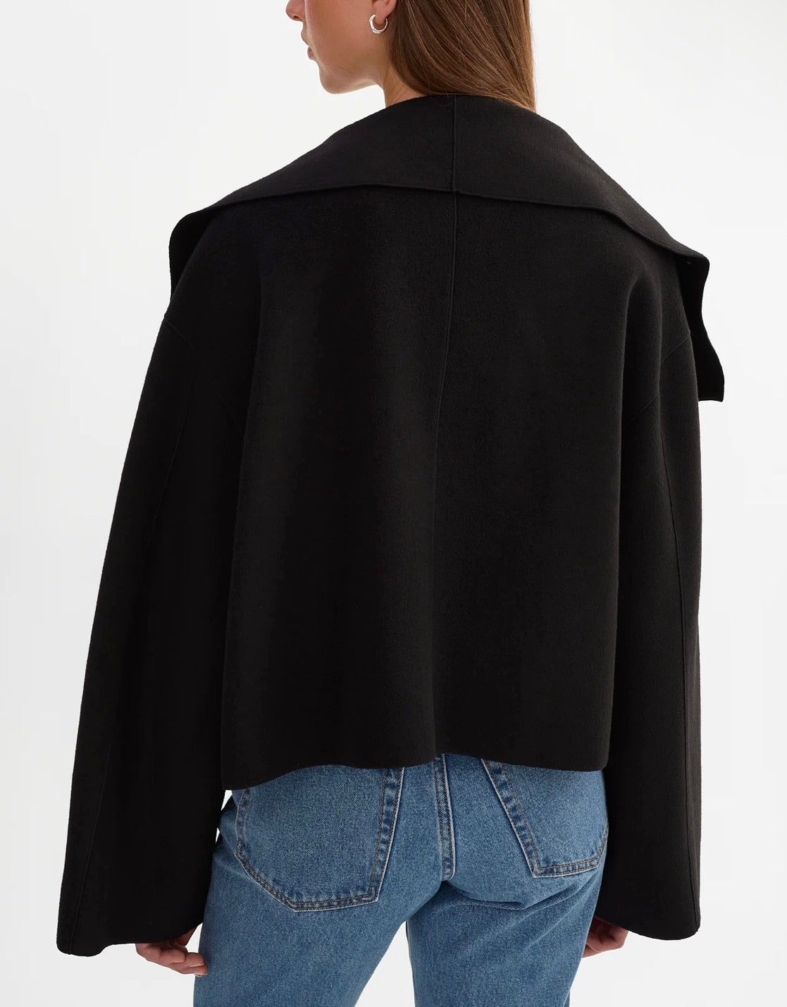 Lamarque Luisa Cropped Cascade Collar Jacket
