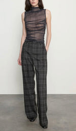 Enza Costa Mesh Sleeveless Twist Top