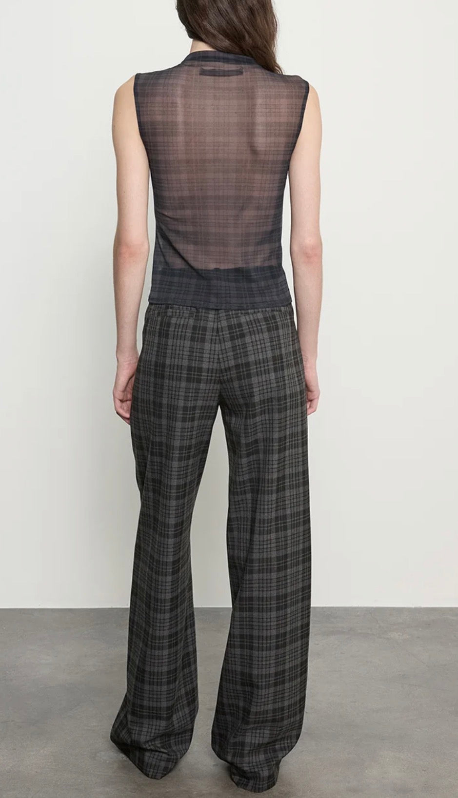 Enza Costa Mesh Sleeveless Twist Top