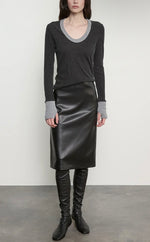 Enza Costa Leather Minimal Skirt