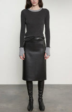 Enza Costa Leather Minimal Skirt
