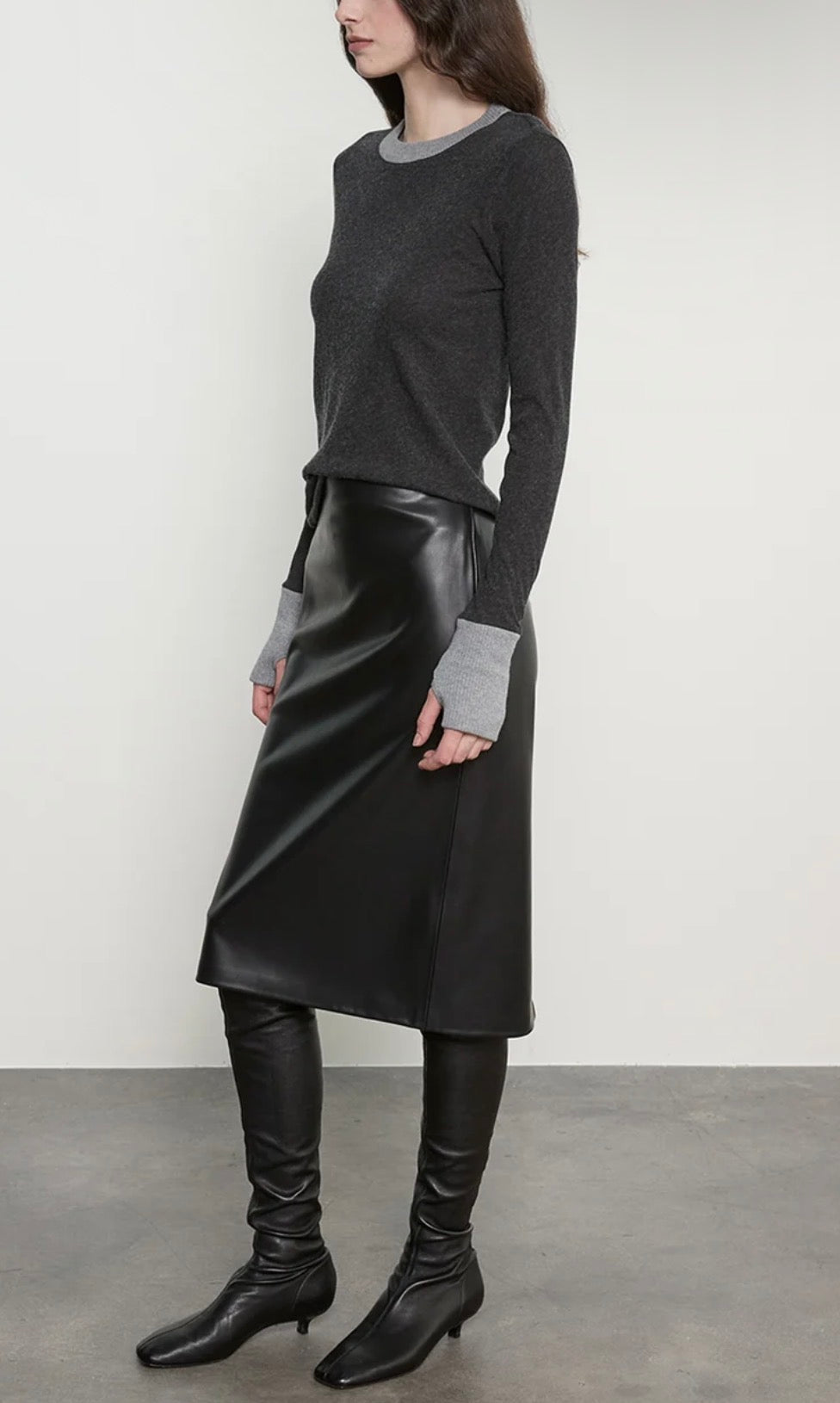 Enza Costa Leather Minimal Skirt