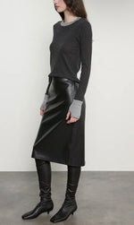 Enza Costa Leather Minimal Skirt