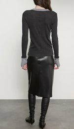 Enza Costa Leather Minimal Skirt