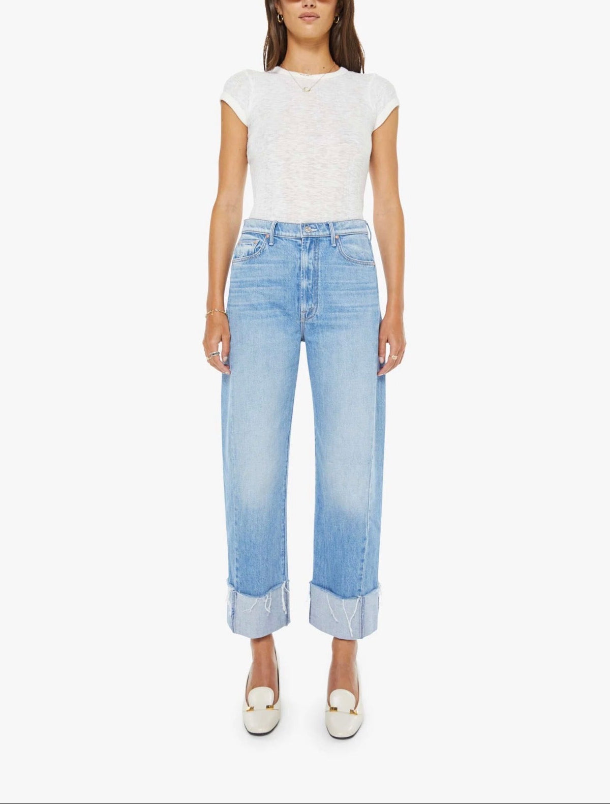 MOTHER The Half Pipe Ankle Cuff Fray