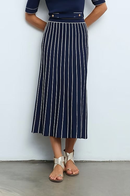 Aldo Martins Plated Knit Midi Skirt