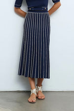 Aldo Martins Plated Knit Midi Skirt