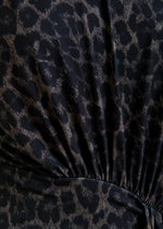 Essentiel Imortel Printed Draped Dress WIth Ruched Detailing