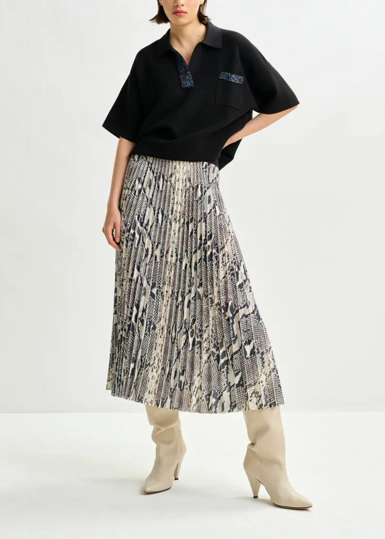 Essentiel Indira Pleated Midi Skirt