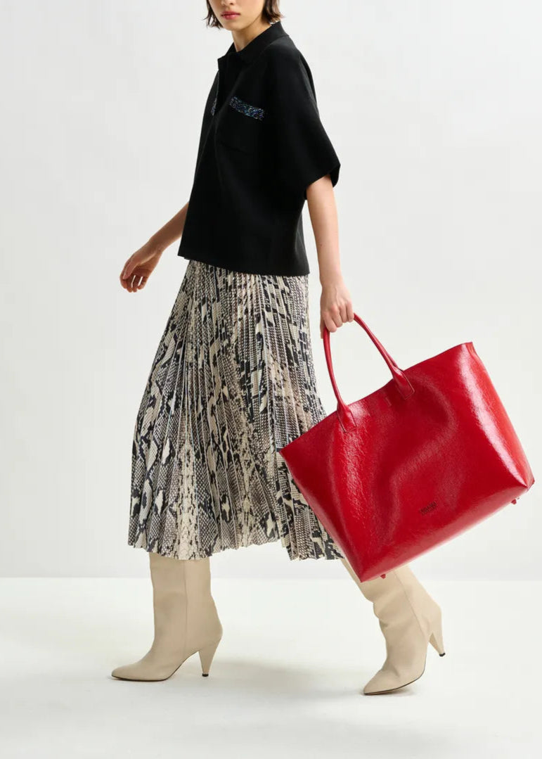 Essentiel Indira Pleated Midi Skirt