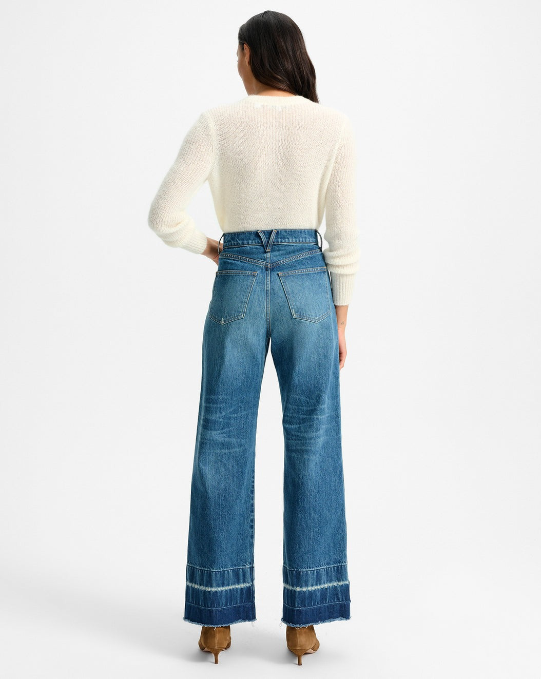 Veronica Beard Taylor High Rise Wide Leg Jeans