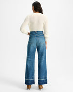 Veronica Beard Taylor High Rise Wide Leg Jeans