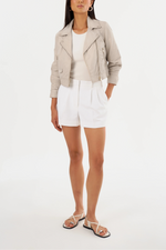 Lamarque Ts Janika Cropped Leather Biker Jacket