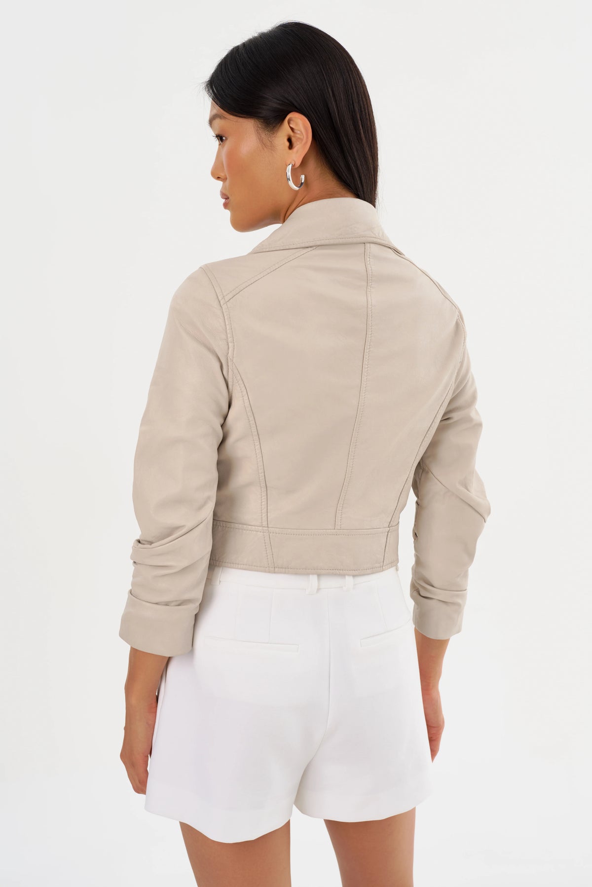 Lamarque Ts Janika Cropped Leather Biker Jacket