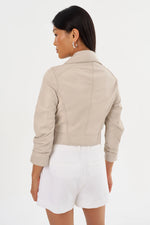 Lamarque Ts Janika Cropped Leather Biker Jacket