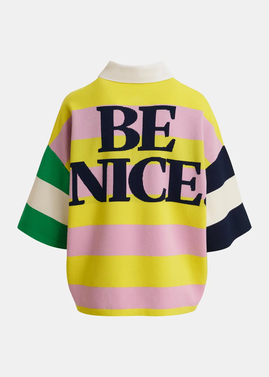 Essentiel Jice Striped Embo Snoopy Polo