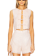 Karina Grimaldi Aurora Embroidered Vest