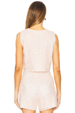 Karina Grimaldi Aurora Embroidered Vest