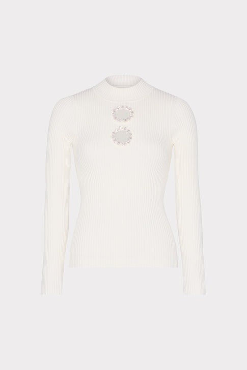 TS Milly Crystal Front Knit Top