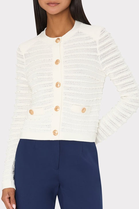 TS Milly Textured Knit Cardigan Jacket