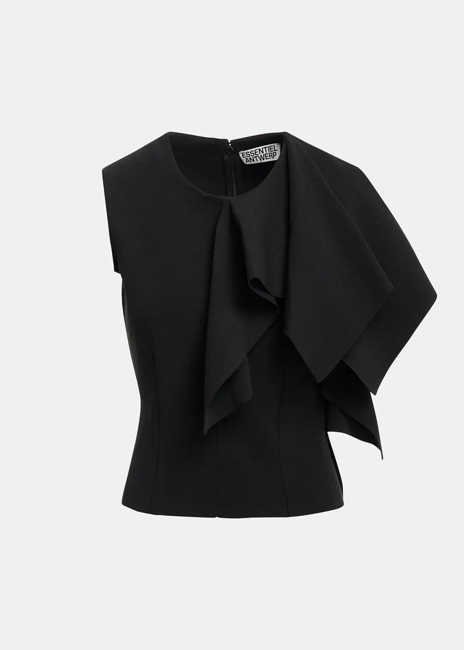 Essentiel Know Knitted Top With Ruffle Detail