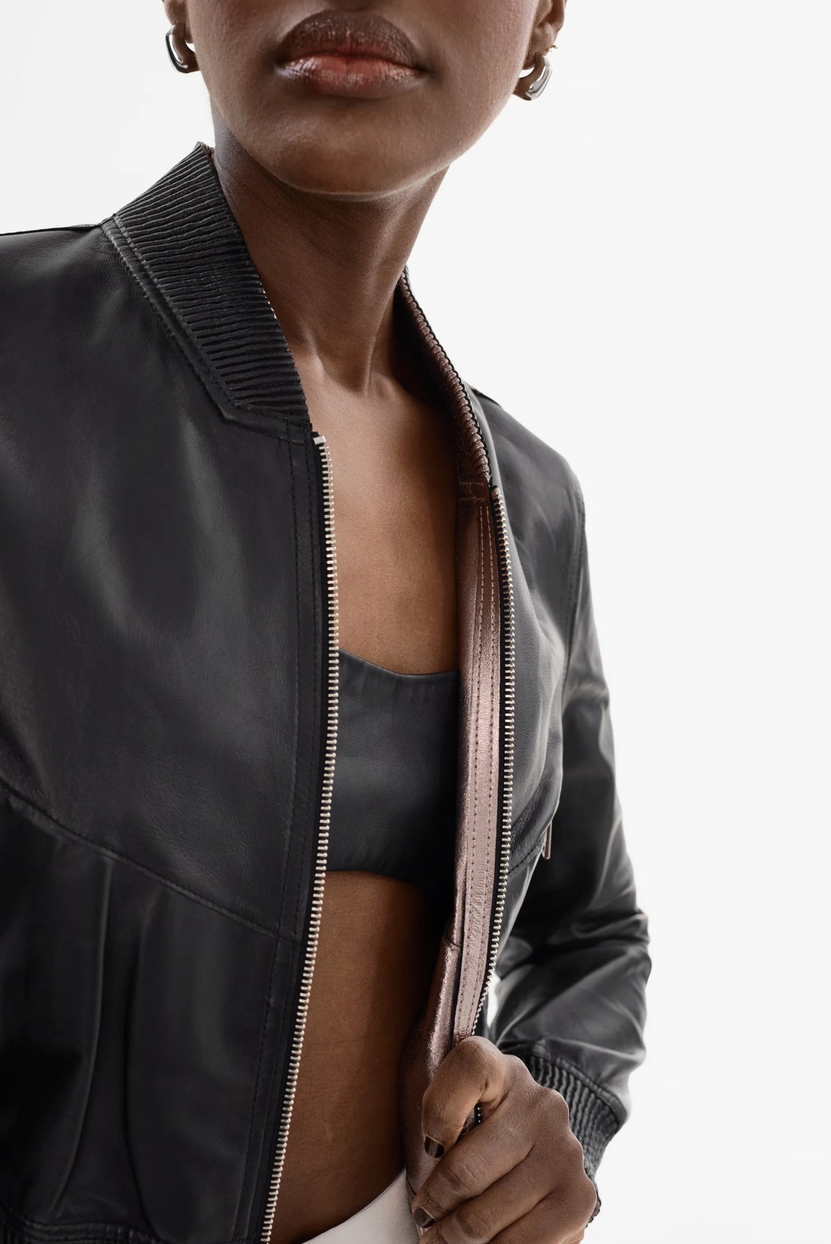 Lamarque Ts Kordella Reversible Leather Bomber Jacket