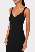 Milly Ts Rhinestone Knit Cami Midi Dress