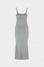 Milly Ts Ricky Metallic Rhinestone Midi Dress