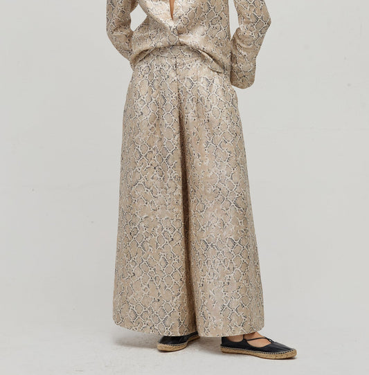 Lanhtropy  Sabi Metallic Linen Pants
