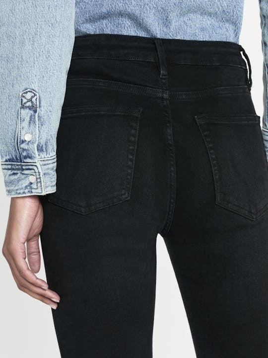 FRAME Le Crop Mini Boot Raw Fray Jeans