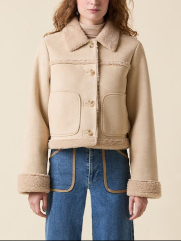Le Jean Astra Shearling Jacket