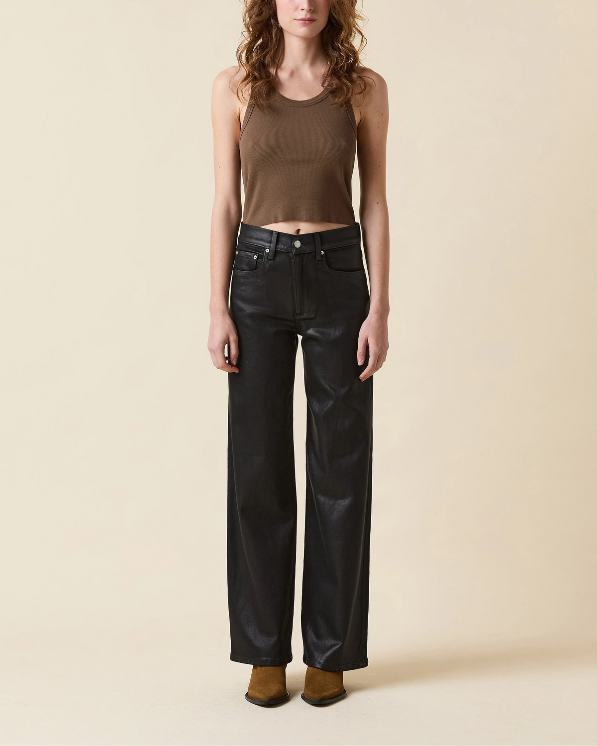 Le Jean Ts Column Coated Jean