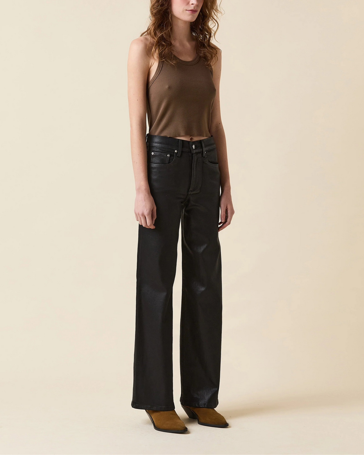 Le Jean Ts Column Coated Jean