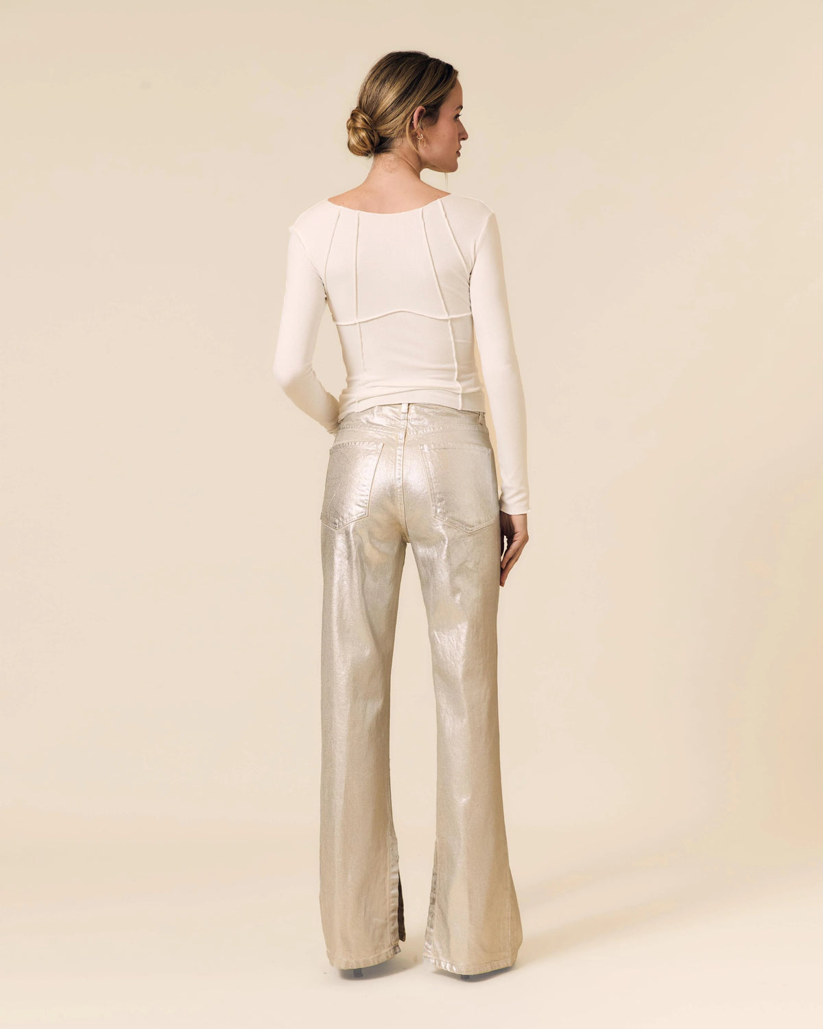 Le Jean 90's Straight Leg Jeans WIth Splits