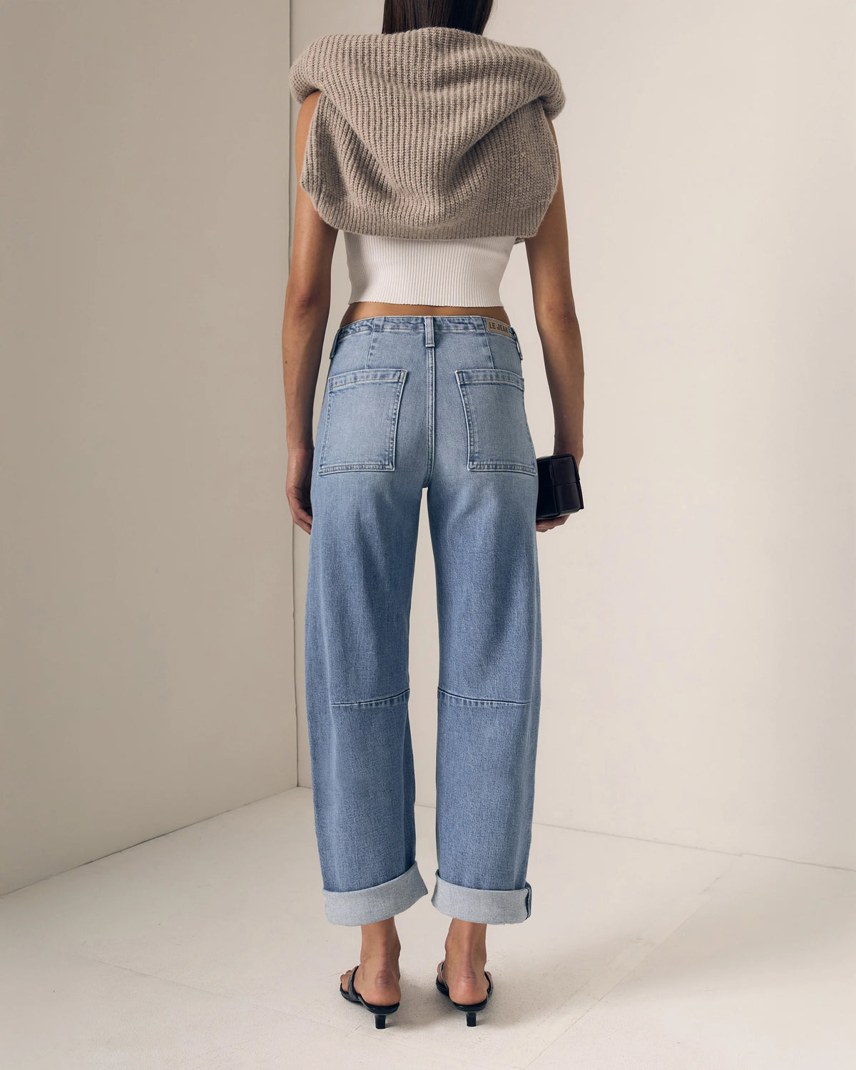 LE JEAN Utility Soft Barrel With Double Cuff - Mid Rise